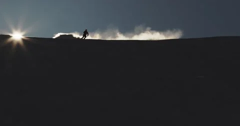 Sunshine in the slopes Stock Footage 130372198