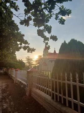 Sunshine Steeple Stock Photos