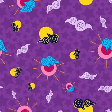 Sunshine summer repeat pattern vector design Stock Illustration