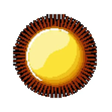 Sunshine sun pixel art vector illustration Stock Illustration