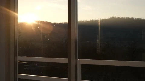 Sunshine in window Stock Footage 229940324