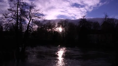 Sun,sky,river Stock Footage 150703050