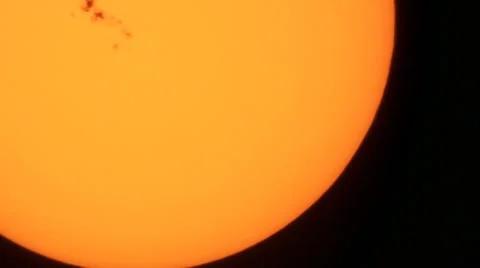 Sunspot AR1967 shot with solar filter Stock Footage 34755889