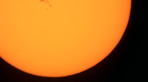 Sunspot AR1967 shot with solar filter Stock Footage 34758040