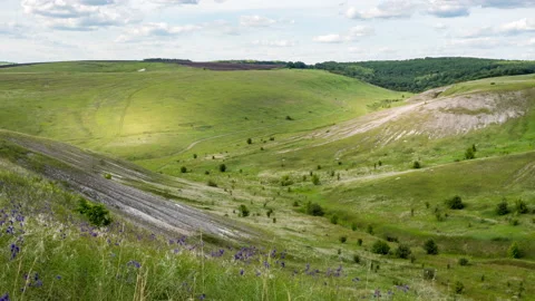 Sunspots on a green valley Stock Footage 162448739