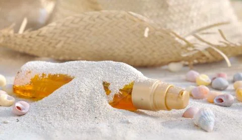 Suntan to the beach Stock Photos