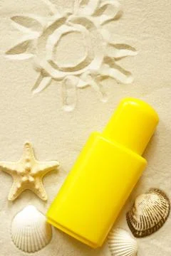 Suntan lotion Stock Photos