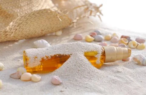 Suntan in the sand Stock Photos