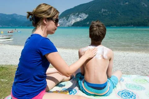 Suntan in the summer Stock Photos