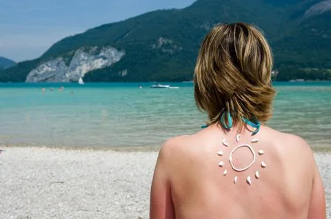 Suntan in the summer Stock Photos