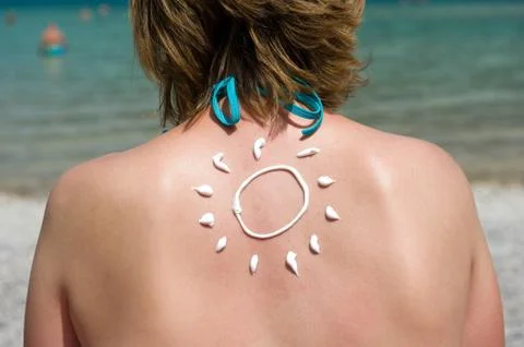 Suntan in the summer Stock Photos