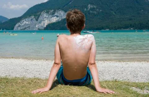 Suntan in the summer Stock Photos