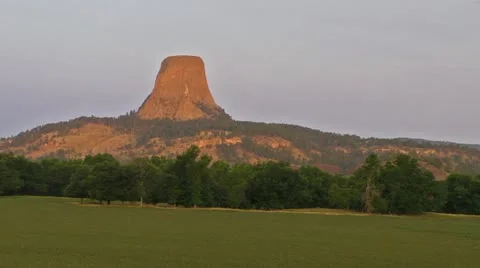 Sunup over Devil's Tower 2 Stock-Footage 11878888