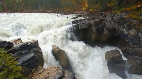 Sunwapta Falls in Canada Video stock 18162316