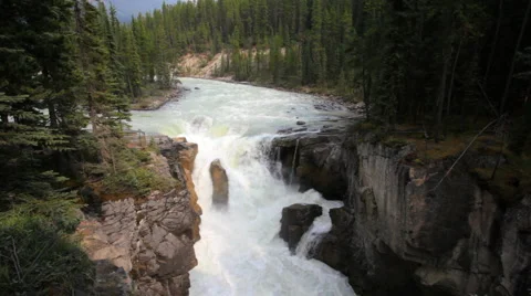Sunwapta Falls Stock Footage
