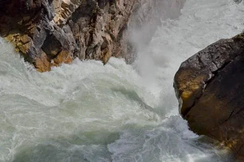 Sunwapta Falls in Jasper Stock Photos