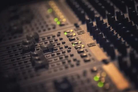 Suond Mixer in the studio Stock Photos