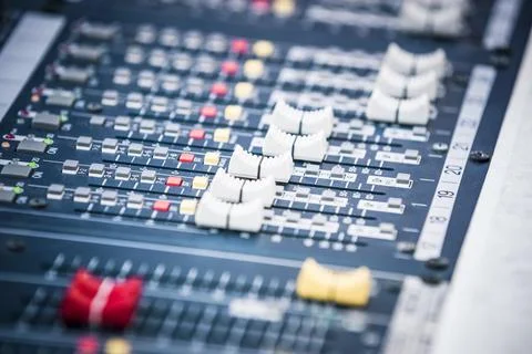 Suond Mixer in the studio Stock Photos