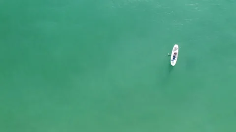 Sup board in the sea Stock Footage 217374289
