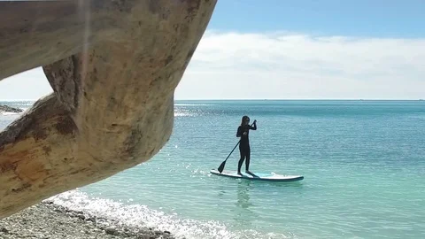 SUP boarding Stock Footage 86947684