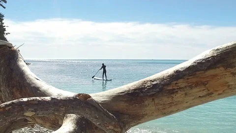 SUP boarding Stock Footage 86947703