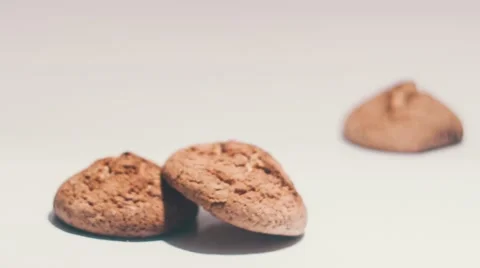 Сup of coffee and oatmeal cookies Stock Footage 59665074