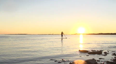 SUP Exploring Vídeo Stock 48916046