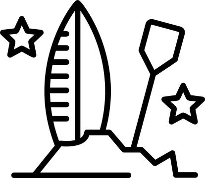 Sup Line Icon Design Stock Illustration