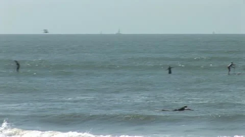 SUP Paddleboarder Stock Footage 10947749