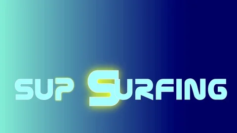 Sup Surfing animated text Stock Footage 116264633
