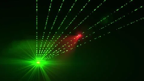 Super 3d rendering of a big green star with a number of straight rays glowing Illustrazione stock