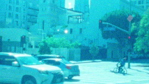 Super 8 angles of los angeles street in california  Stock Footage 251231850