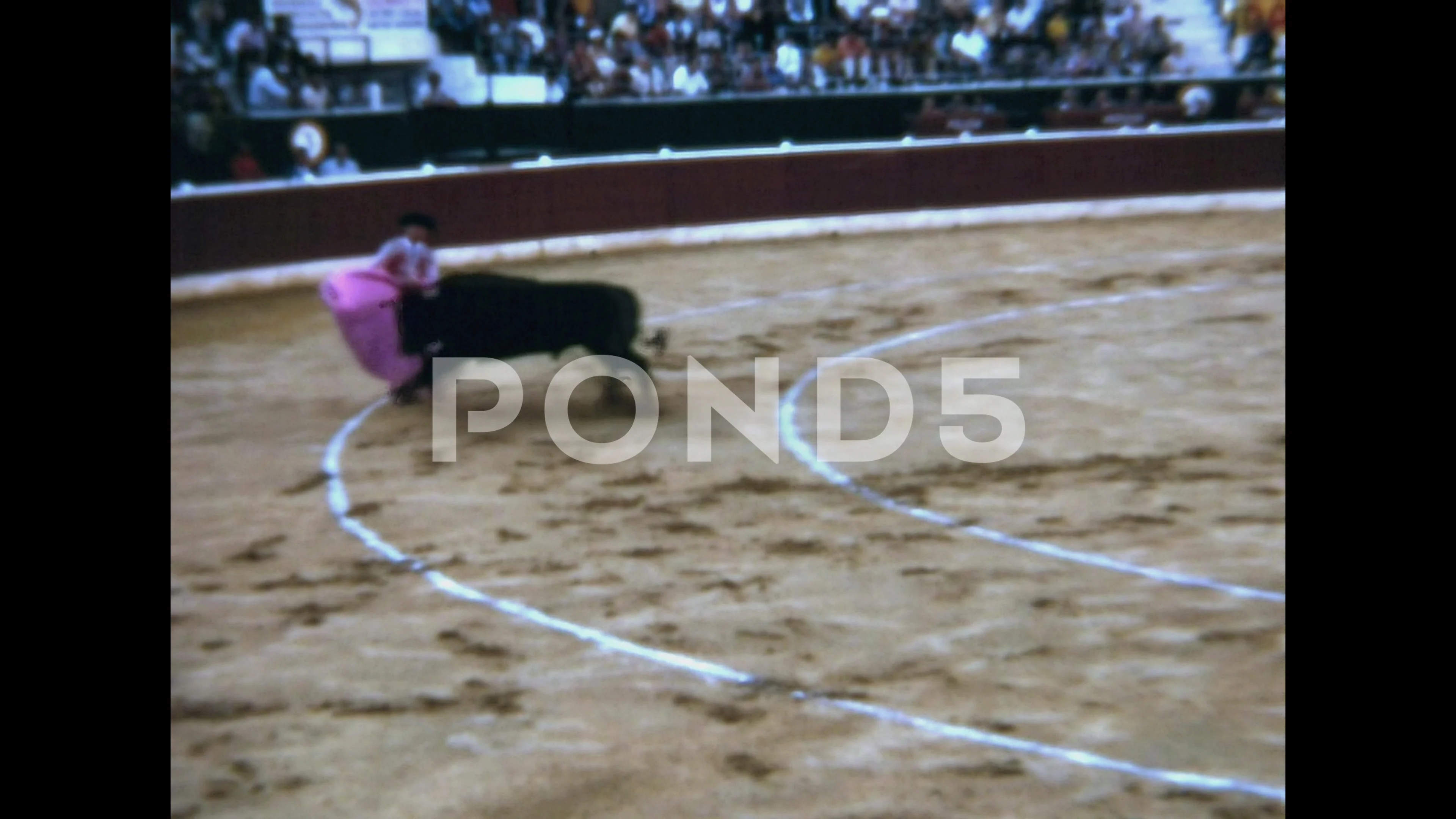 Super 8 - Benidorm Spain 1971 - Bullfighting Bull Attacks The Bullfighter