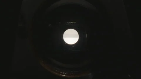 Super 8 edit station projector with film running through Stock Footage 53237892