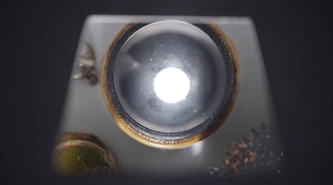 Super 8 edit station projector with film running through Stock Footage 53238288