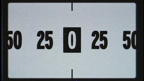 Super 8 film frame overlay with vintage calibration marks Stock-Footage 330125980
