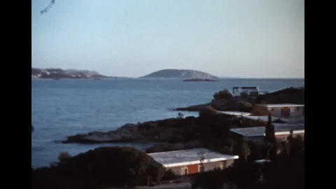 SUPER 8 - GREECE - view of the island of Paros - 1970 Stock-Footage 148586934