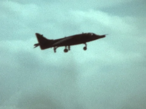 SUPER 8 - Hawker Siddeley Harrier UK air force - 1980 Stock Footage 337031034