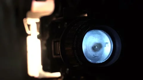 Super 8 lens projector in operation 動画素材 144865650
