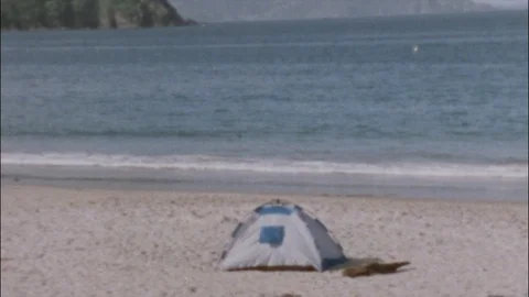 Super 8 - Lonely Tent Video stock 119807517