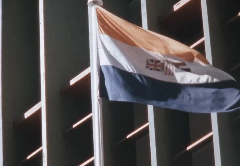 SUPER 8 - NAMIBIA - Namibia south-west africa flag - 1988 Video stock 242228781