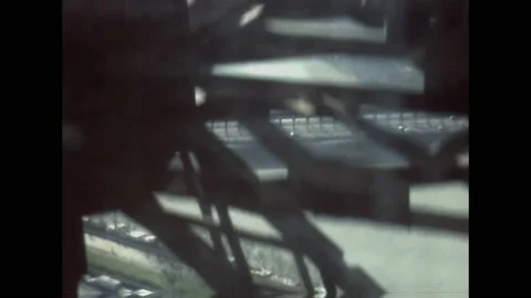 Super 8 - Paris 1980: Inside The Eiffel Tower Elevator Stock Footage 138014775