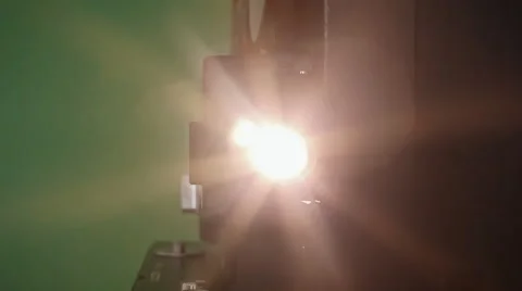 Super 8 projector dark green light 動画素材 58762164