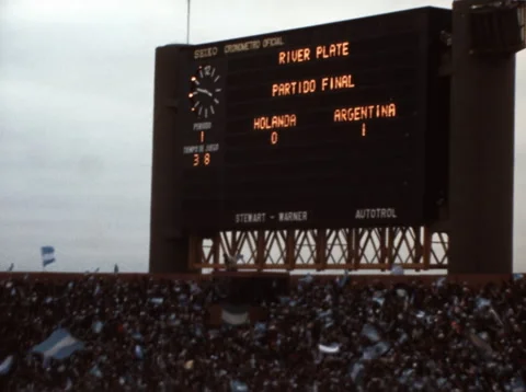 SUPER 8 - soccer World Cup final - Argentina - Netherlands - Buenos Aires - 1978 Stock Footage 226415535