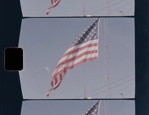 SUPER 8 - US FLAG Stock Footage 141189205