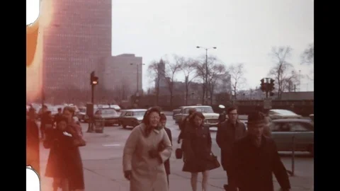 SUPER 8 - USA - Chicago - downtown on Michigan Ave and Randolph street - 1965 Stock Footage