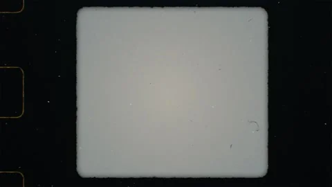Super 8mm Film Frame Scan with sprocket hole, Square 3x4 Frame format. Light Stock Footage