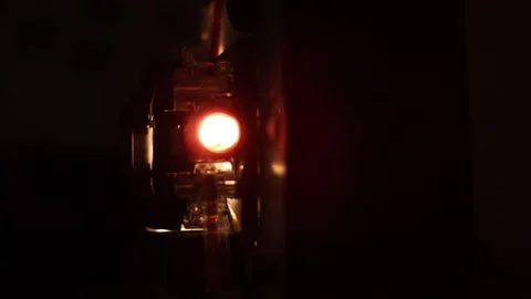 Super 8mm Film Projector Light Lens Action Stock Footage 336345236