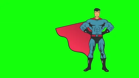 Super Action Hero Stand Stock Footage 68163610