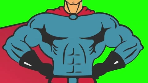 Super Action Hero Stand Stock Footage 68163614